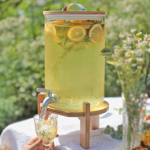 자피스 호텔 내열유리 대용량 음료 디스펜서 연회장, 5L