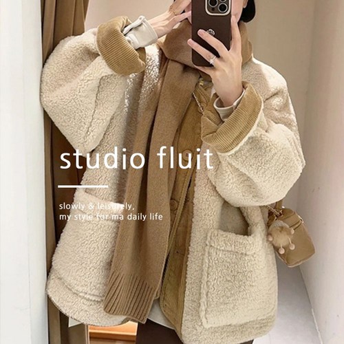 [당일발송/센스 꾸안꾸 늘씬핏]고급 뽀글이 원단 오버핏 자켓