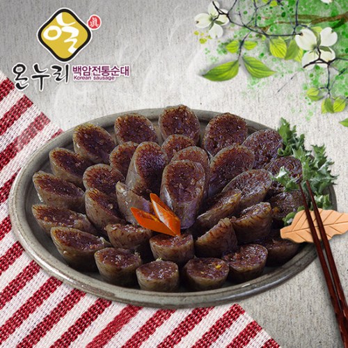 [백암전통순대]찰순대1kg + 찰순대1kg (총2kg), 단품 - 찰순대 추천