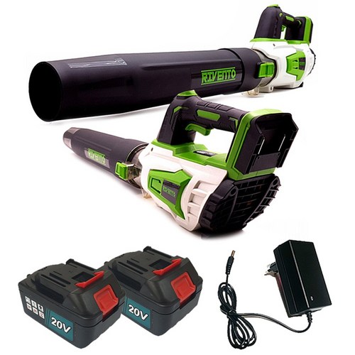 RVT 대포 송풍기+세기 4.0 배터리 2개+경제형 충전기 RD-RBL 리벤토 블로워 낙엽 대형 무선 무선대형 낙엽제거 에어건 제설 캠핑 세차 청소기 전동 브로워, 1개