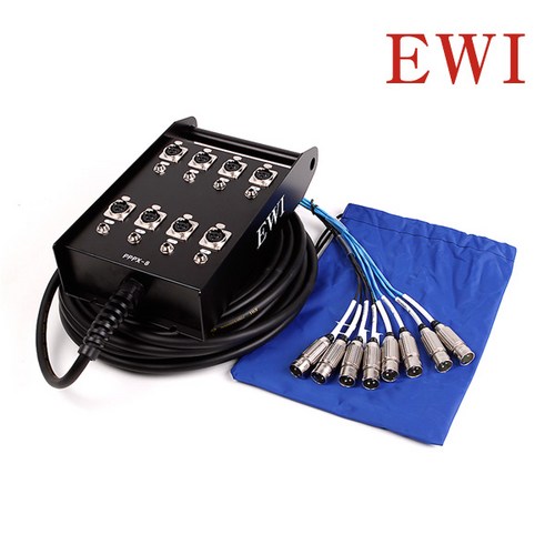 EWI PPPX 8 박스형 멀티 스네이크 케이블, PPPX-8-15M, 혼합색상