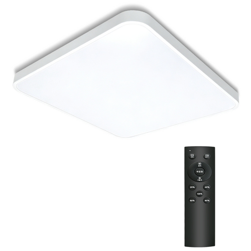 WHAREIDI 밝기조절 DC타입 LED 시스템 방등 60W + 리모컨 세트, 화이트+주광색