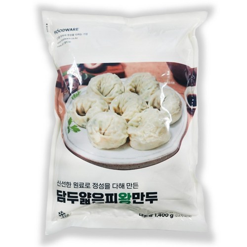 담두 얇은피 왕만두 1.4kg 대용량 업소용 식당용 고기만두 만두국 전골, 6개, 1.4kg