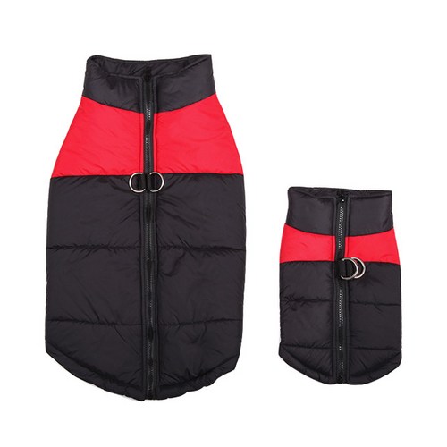 데이오프 애견 패딩조끼, 빨강, 1개