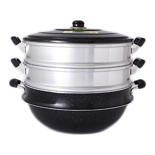 쿡앤쿡 킹스타 3단 찜솥, 28cm, 1개