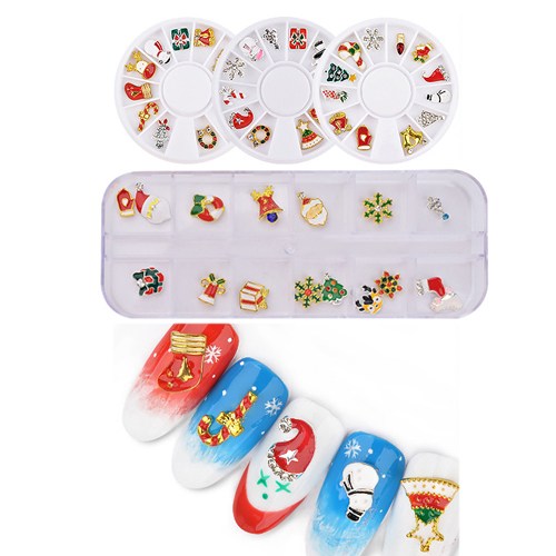 e세상 젤네일용품 모음 네일아트 네일스톤 네일글리터, 1개, 크리스마스파츠(CS-03)