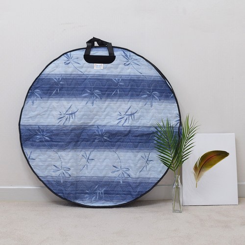 남원향림공예 누빔 원형 상커버, 원형꽃파랑, 1개