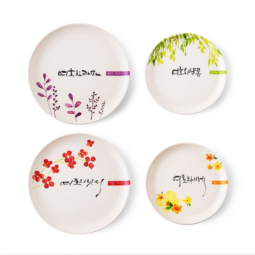 고집쟁이녀석들 대나무접시 2종 세트, 라파 + 샬롬, 1개