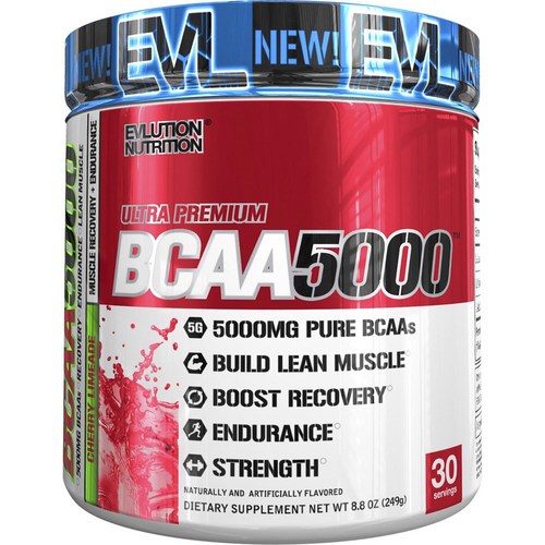 Evlution Nutrition BCAA 5000mg, 249g, 1개 - BCAA 추천
