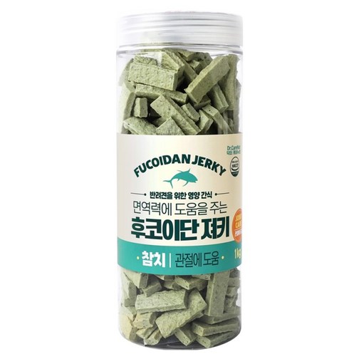 닥터케어누트 강아지 후코이단 면역력 케어 영양간식 4종 져키, 1개, 1kg, 참치
