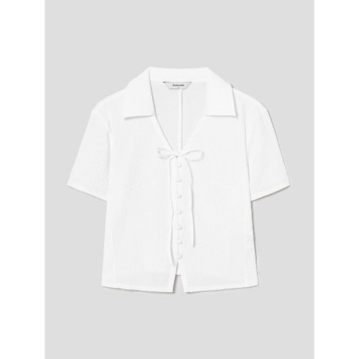 (국내매장정품) 에잇세컨즈 8SECONDS 링클 리본 블라우스 화이트 355465LYC1 249506