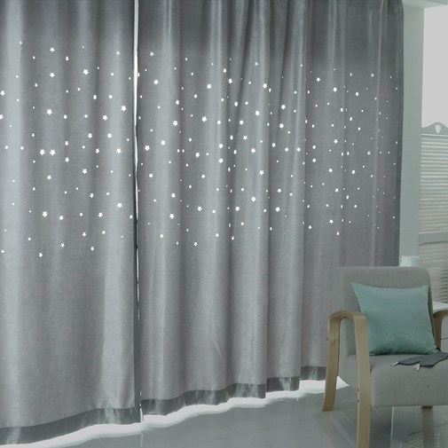 나비손길 별펀칭 암막 핀형 긴창커튼