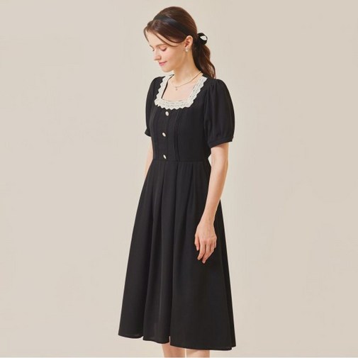 블루레이스 레이스배색스퀘어넥원피스 B4M3OP3561