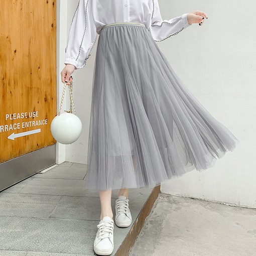 피어니스트 플리츠 밴딩 A라인 샤스커트