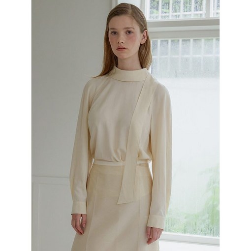 올리브데올리브 하이넥 타이 블라우스 OW4AB8080