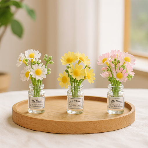 리치햄 선물용 집들이 기념일 인테리어 소품 프리미엄 미니어처 꽃병 조화