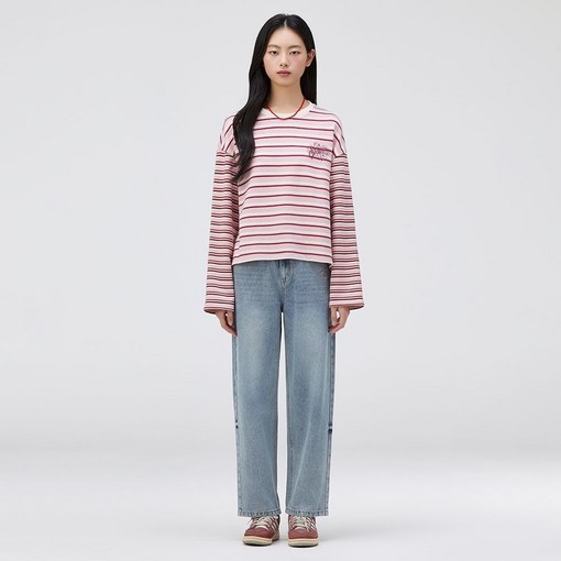 국내매장정품 써스데이아일랜드 밴딩 베기핏 데님 팬츠 T262MJE141W T262MJE141WJS 2216543