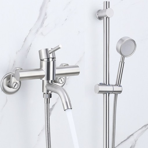 준앤코 SQS 스테인리스 샤워기세트 샤워수전 슬라이드바 욕조샤워기