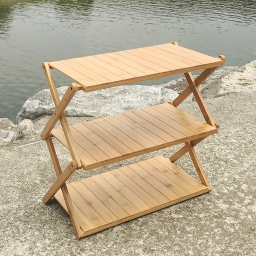 메이리앤 캠핑 우드쉘프 3단  가방 세트