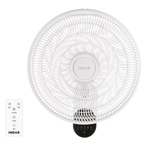 홍진테크사파이어 인더스 서큘레이터형 벽걸이 선풍기 40cm + 리모컨 세트 INO-16WRCF
