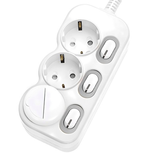 에코파워탭 LED 스위치 개별 절전형 멀티탭 3구 EPM 203N, 2m, 1개