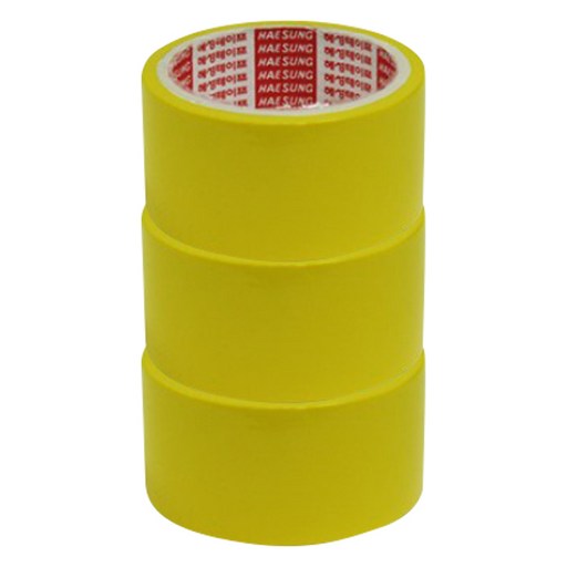 혜성테이프 칼라 마스킹테이프 종이테이프 노랑 48mm(폭) x 15M_3개입