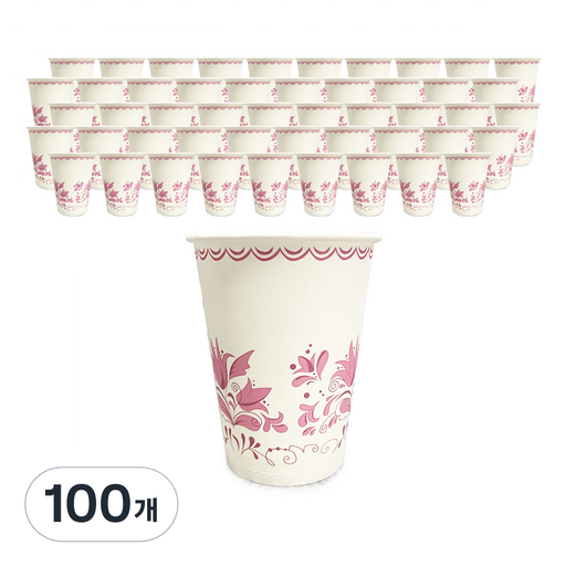 대한 유러피안 플라워 일반종이컵 240ml