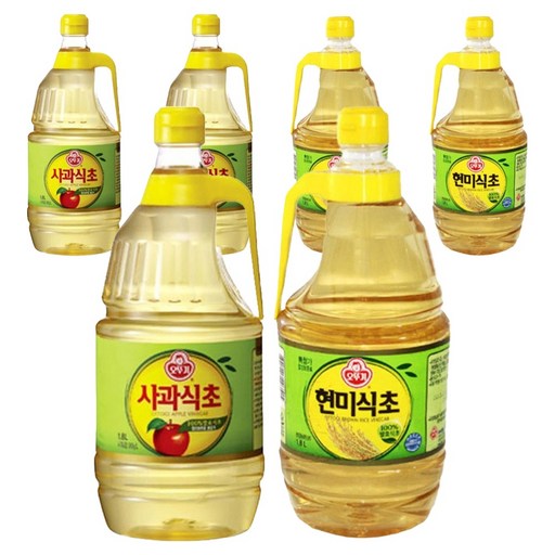 오뚜기 사과 식초 1.8L 3p + 현미 식초 1.8L 3p