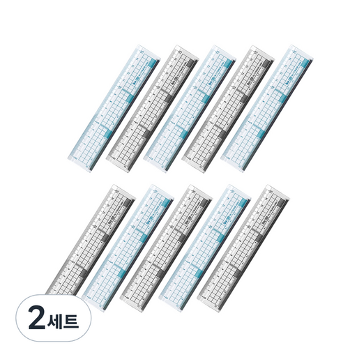 아이비스 가로 세로 방안자 2종 x 5p 세트 15cm SP11778