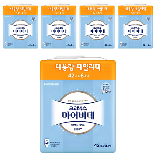 마이비데 클린케어 화장실용 비데티슈 패밀리팩 휴대형