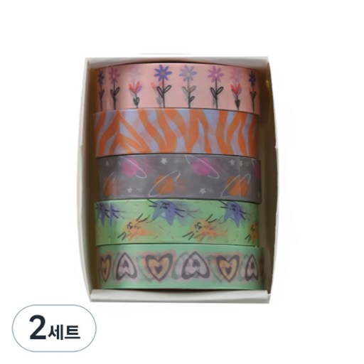꼬까 다꾸 마스킹 테이프 5개입