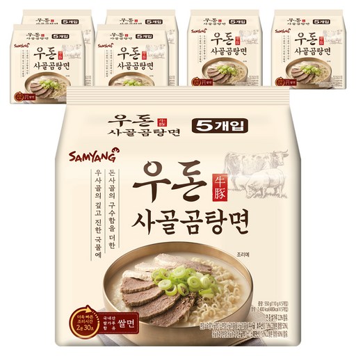 삼양 우돈 사골곰탕면 멀티팩