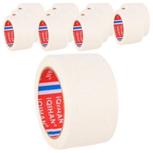 iQIHAN 칼라 마스킹 테이프 흰색 50 mm x 20 m