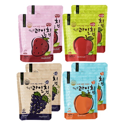 아비삭 새콤달콤 과일칩 세트 14g x 4종세트