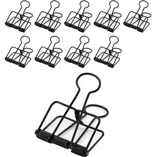 마켓A 금속 컬러 클립 집게 블랙