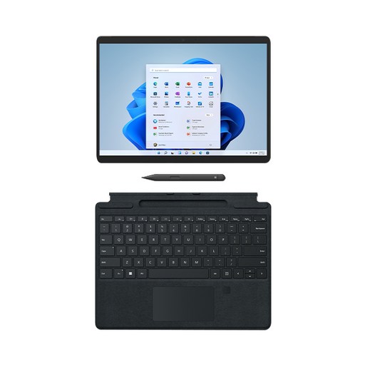 마이크로소프트 2022 서피스 프로 8 13 + 블랙 타입커버 + 슬림펜2, 블랙(Surface Pro8, 타입커버, 슬림펜2), 코어i5, 256GB, 8GB, WIN11 Home, 8PQ-00030(Surface Pro), 8X6-00017(타입커버)