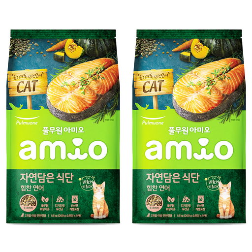 풀무원아미오 2개월 이상 전연령 자연담은 식단 고양이 건식사료