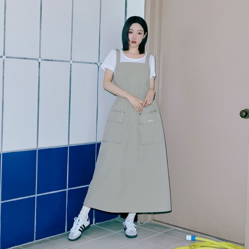 쥬시쥬디 J 아웃포켓 디테일 끈 원피스 ON JYOP32AB