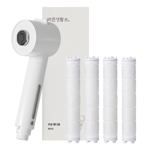 바른생활수 주방 핸디형 YCKHF-5 + 전용 필터 4p 세트