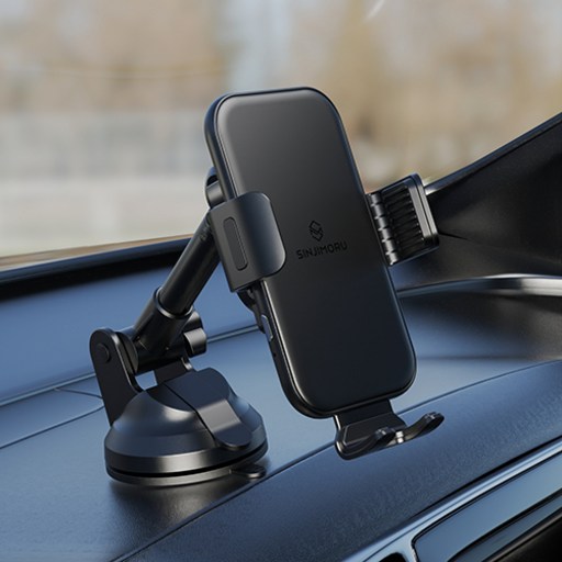 신지모루 오그랩엑스 송풍구형  흡착형 차랑용 15W 고속 무선충전 핸드폰 거치대, 블랙, 단일 상품