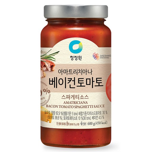 청정원 아마트리치아나 베이컨 토마토 스파게티소스
