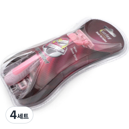 블루버킷 프리미엄 일회용 면도기 핑크 + 헤드 3p 세트