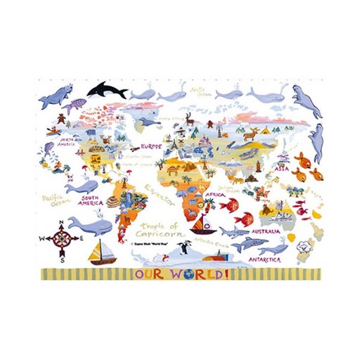 학습&인테리어 세계지도 디자인8번 - 롤스크린 150x110cm