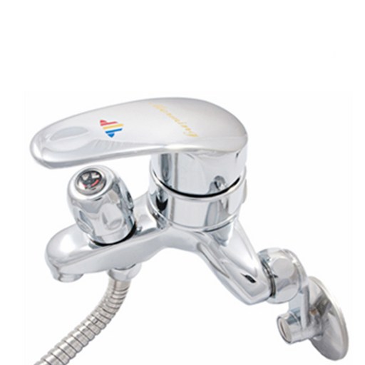 우리수도 모닝 벽붙이 한개레버식 샤워욕조꼭지, 1개