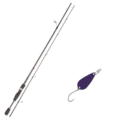 영규산업 블루포스 스타젠 루어 낚싯대 S63L + 다미끼 피카 스푼 메탈지그 루어 A TYPE 2.8g 012 VIOLET