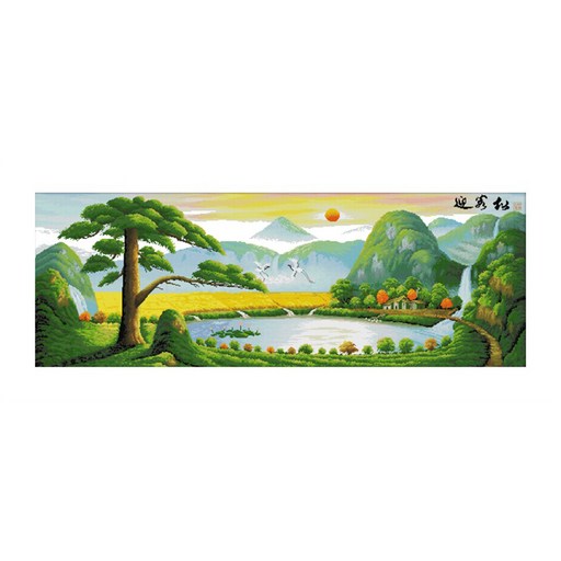 ZKF 십자수 세트 나그네를 맞는 소나무6 auspicious sign& collecting wealth ZKF053