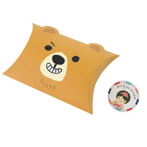 황씨네도시락 반달상자 곰 30p + 새해복 스티커 한복소녀 30p