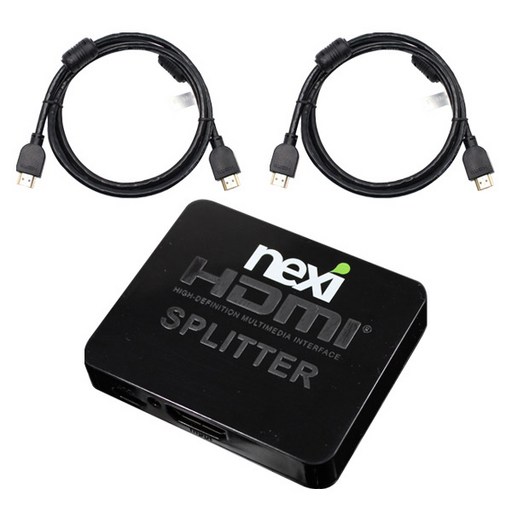 넥시 4K 1:2 HDMI 분배기 2포트 + v2.0 케이블 0.6m + 1m