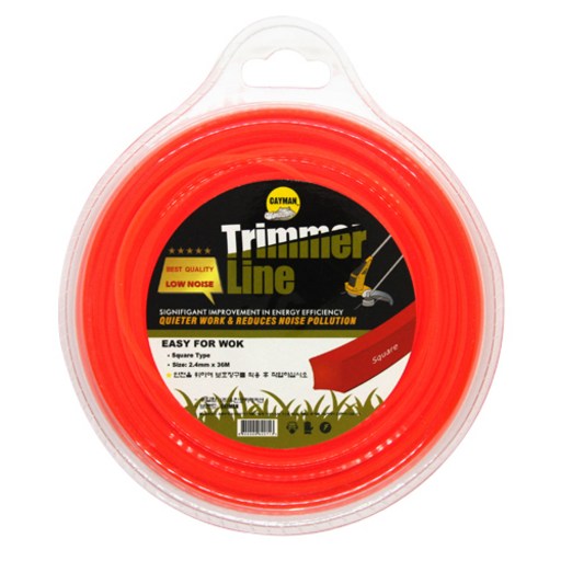 카이만 예초기 나일론 줄 사각 2.4mm x 36m 예초기