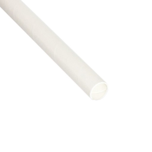 투고팩 단단한 종이빨대 무지 화이트 8 x 197 mm